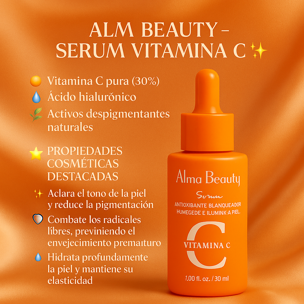-45% Serum Vitamina C Alma Beauty - Ultra Iluminador y Antioxidante 🔥¡STOCK LIMITADO!🚨