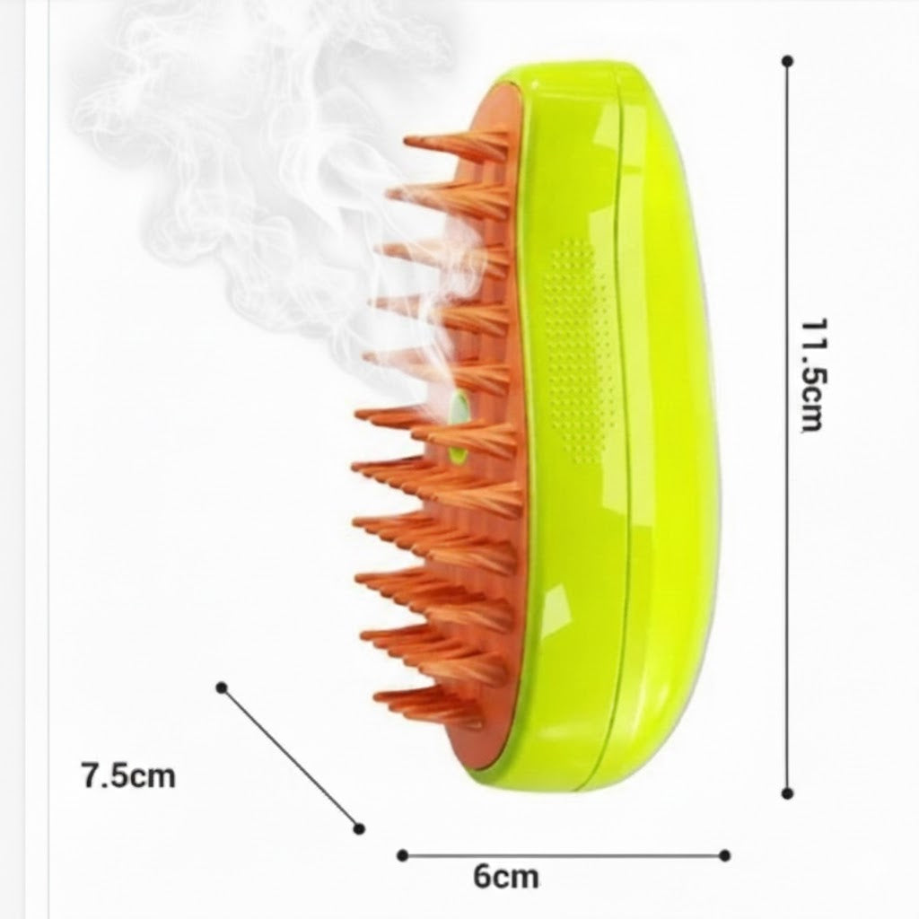 Spa Pro 3-en-1: Cepillo a Vapor para Mascotas Felices 🐾✨