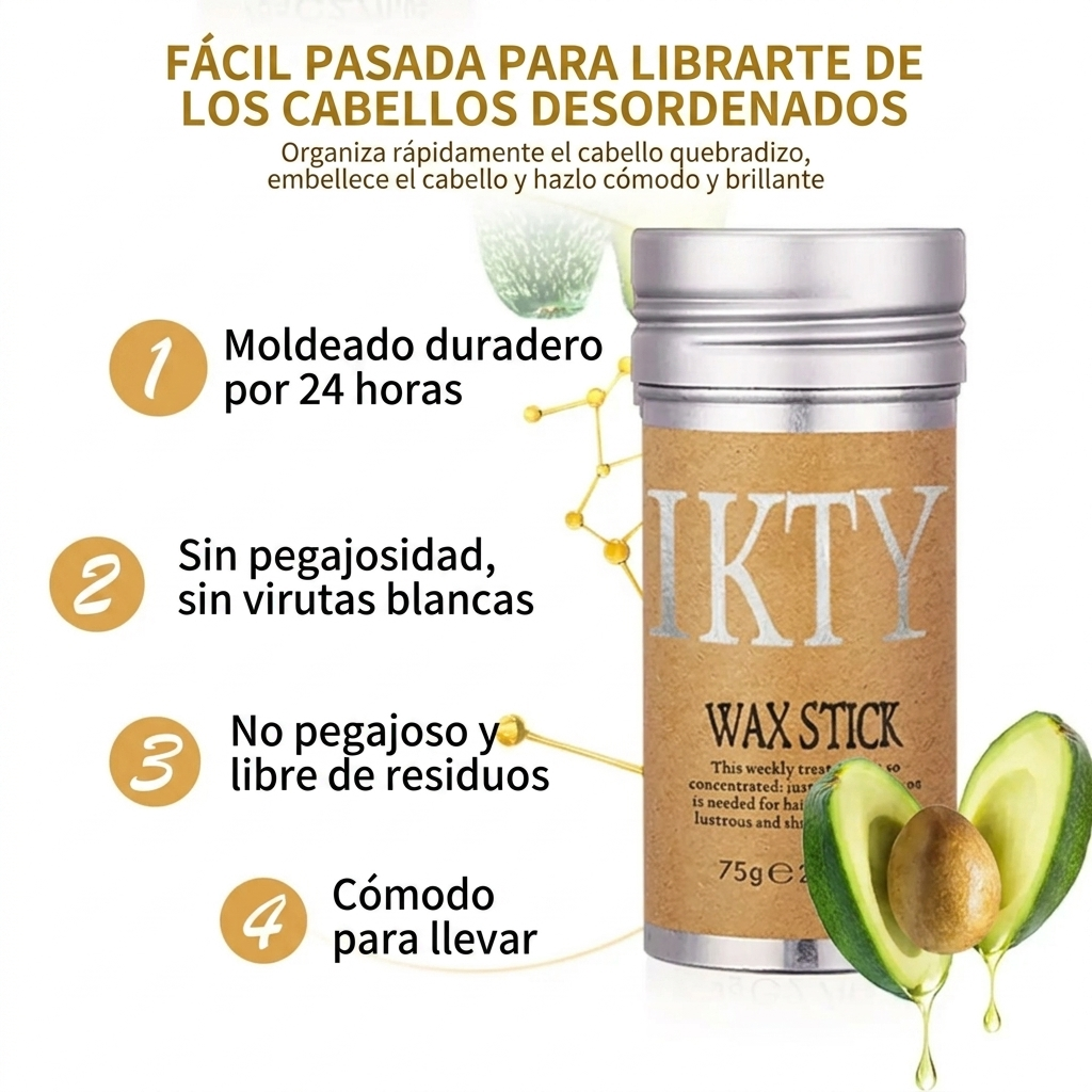 🎁🚨  28% Barra de cera fijadora de Frizz IKT™: ¡El Saca-Apuros!